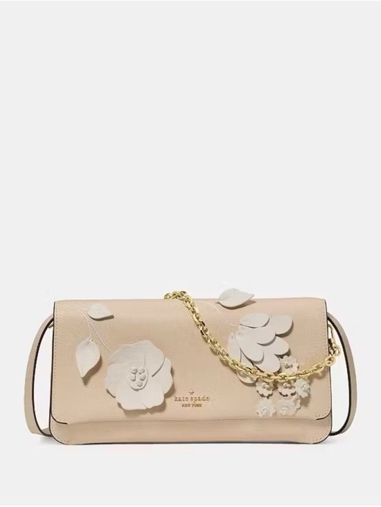 kate spade Handbags - Kate Spade Ivy Floral Applique Convertible Flap Crossbody Bag